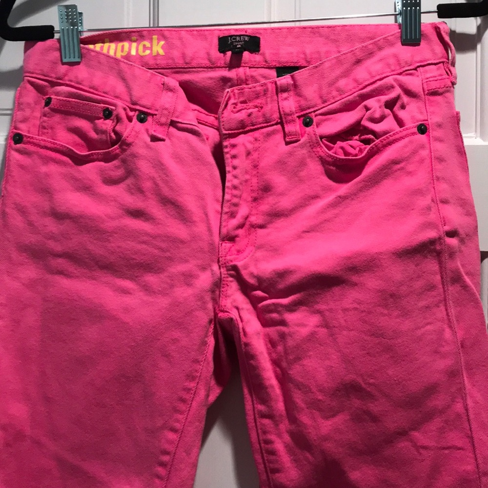 J Crew Hot Pink Toothpick Pant